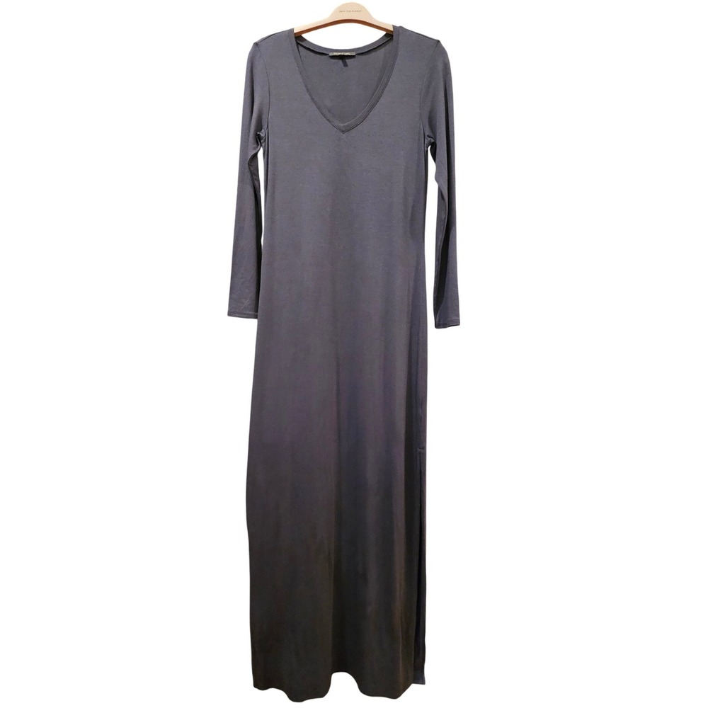 Michael Stars VNeck Long Sleeve Maxi Dress Size Medium Modal Spandex‎ LONG TALL